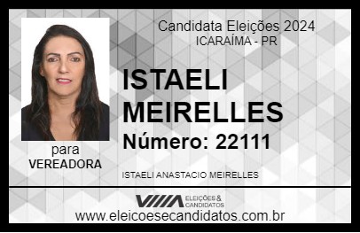 Candidato ISTAELI MEIRELLES 2024 - ICARAÍMA - Eleições