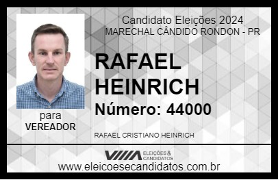 Candidato RAFAEL HEINRICH 2024 - MARECHAL CÂNDIDO RONDON - Eleições