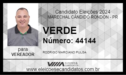 Candidato VERDE 2024 - MARECHAL CÂNDIDO RONDON - Eleições