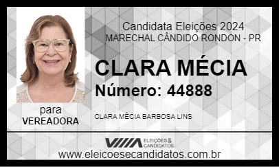 Candidato CLARA MÉCIA 2024 - MARECHAL CÂNDIDO RONDON - Eleições