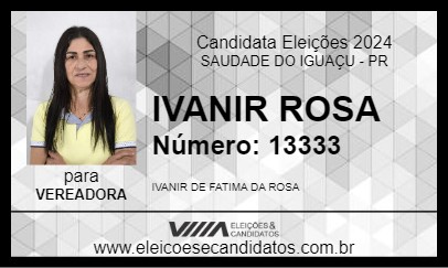 Candidato IVANIR ROSA 2024 - SAUDADE DO IGUAÇU - Eleições