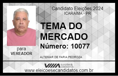 Candidato TEMA DO MERCADO 2024 - ICARAÍMA - Eleições