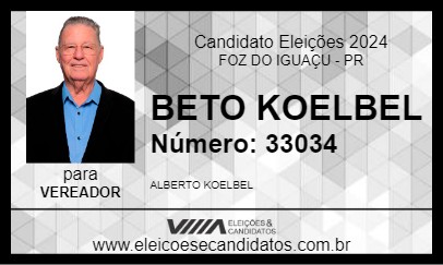 Candidato BETO KOELBEL 2024 - FOZ DO IGUAÇU - Eleições