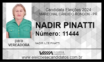 Candidato NADIR PINATTI 2024 - MARECHAL CÂNDIDO RONDON - Eleições