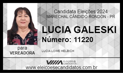 Candidato LUCIA GALESKI 2024 - MARECHAL CÂNDIDO RONDON - Eleições