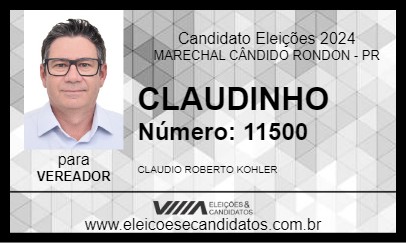 Candidato CLAUDINHO 2024 - MARECHAL CÂNDIDO RONDON - Eleições