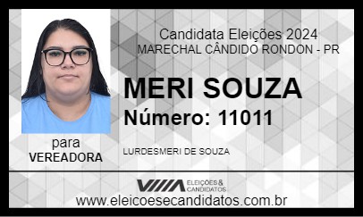 Candidato MERI SOUZA 2024 - MARECHAL CÂNDIDO RONDON - Eleições