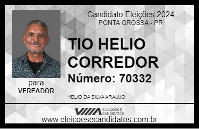 Candidato TIO HELIO CORREDOR 2024 - PONTA GROSSA - Eleições