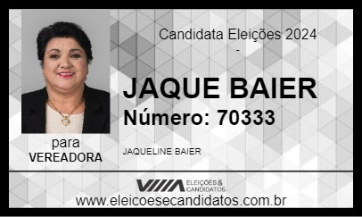 Candidato JAQUE BAIER 2024 - PONTA GROSSA - Eleições