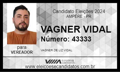 Candidato VAGNER VIDAL 2024 - AMPÉRE - Eleições