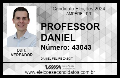 Candidato PROFESSOR DANIEL 2024 - AMPÉRE - Eleições