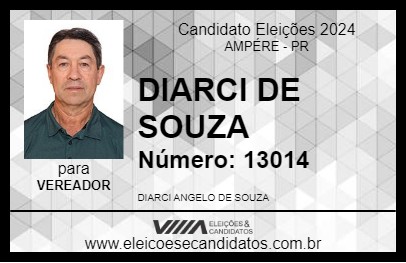 Candidato DIARCI DE SOUZA 2024 - AMPÉRE - Eleições