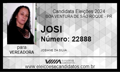 Candidato JOSI 2024 - BOA VENTURA DE SÃO ROQUE - Eleições