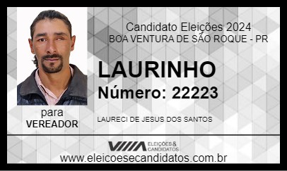 Candidato LAURINHO 2024 - BOA VENTURA DE SÃO ROQUE - Eleições