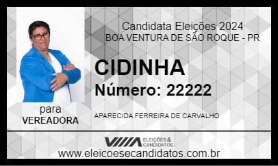 Candidato CIDINHA  2024 - BOA VENTURA DE SÃO ROQUE - Eleições