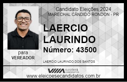 Candidato LAERCIO LAURINDO 2024 - MARECHAL CÂNDIDO RONDON - Eleições