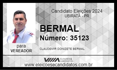 Candidato BERMAL 2024 - UBIRATÃ - Eleições