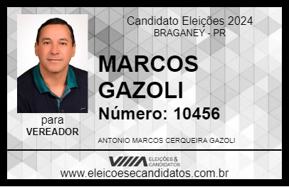 Candidato MARCOS GAZOLI 2024 - BRAGANEY - Eleições