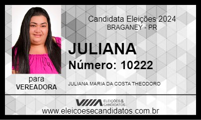 Candidato JULIANA 2024 - BRAGANEY - Eleições