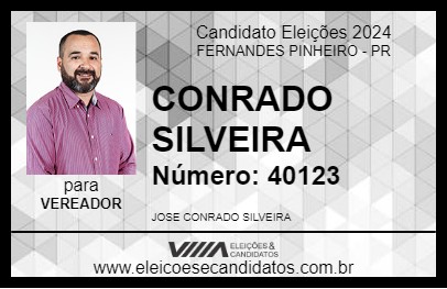 Candidato CONRADO SILVEIRA 2024 - FERNANDES PINHEIRO - Eleições