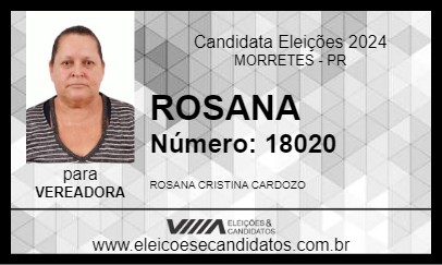 Candidato ROSANA DA QUENTINHA 2024 - MORRETES - Eleições