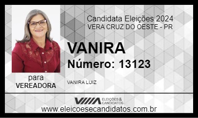 Candidato VANIRA 2024 - VERA CRUZ DO OESTE - Eleições