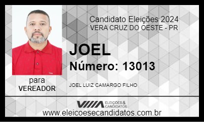 Candidato JOEL 2024 - VERA CRUZ DO OESTE - Eleições