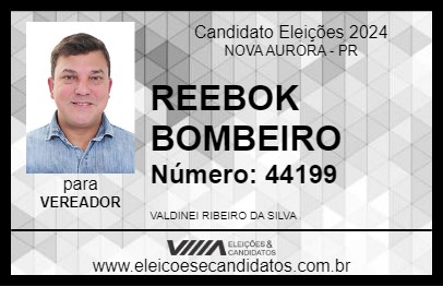 Candidato REEBOK BOMBEIRO 2024 - NOVA AURORA - Eleições