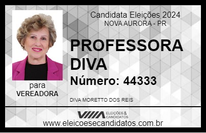 Candidato PROFESSORA DIVA 2024 - NOVA AURORA - Eleições