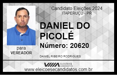 Candidato DANIEL DO PICOLÉ 2024 - ITAPERUÇU - Eleições