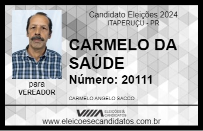 Candidato CARMELO DA SAÚDE 2024 - ITAPERUÇU - Eleições