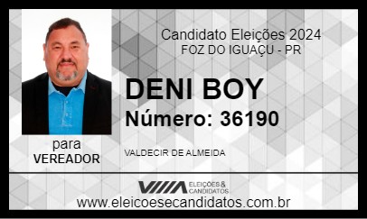 Candidato DENI BOY 2024 - FOZ DO IGUAÇU - Eleições