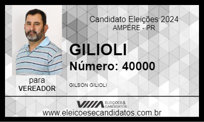 Candidato GILIOLI 2024 - AMPÉRE - Eleições