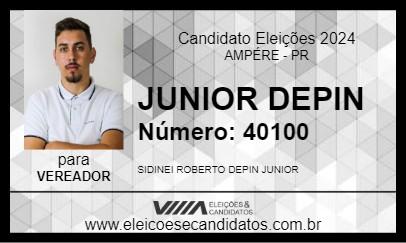 Candidato JUNIOR DEPIN 2024 - AMPÉRE - Eleições