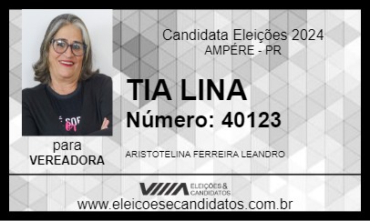 Candidato TIA LINA 2024 - AMPÉRE - Eleições