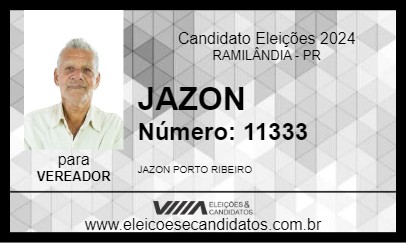 Candidato JAZON 2024 - RAMILÂNDIA - Eleições