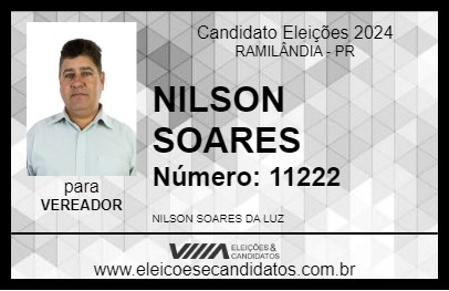 Candidato NILSON SOARES 2024 - RAMILÂNDIA - Eleições