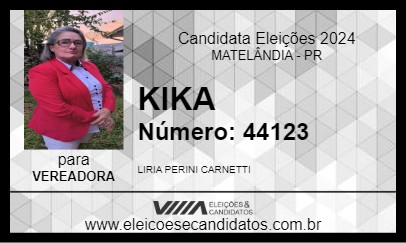 Candidato KIKA 2024 - MATELÂNDIA - Eleições