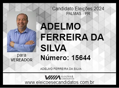 Candidato ADELMO FERREIRA DA SILVA 2024 - PALMAS - Eleições