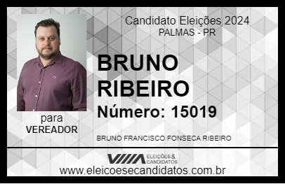 Candidato BRUNO RIBEIRO 2024 - PALMAS - Eleições