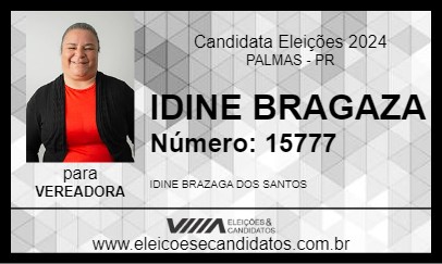 Candidato IDINE BRAGAZA 2024 - PALMAS - Eleições