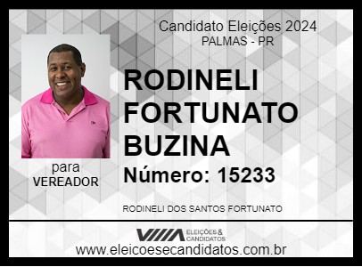 Candidato RODINELI FORTUNATO BUZINA 2024 - PALMAS - Eleições