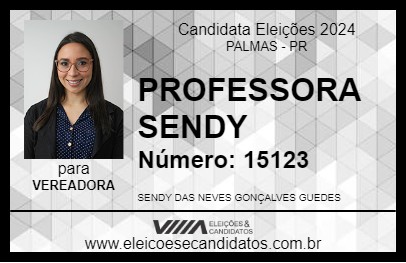 Candidato PROFESSORA SENDY 2024 - PALMAS - Eleições