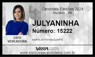 Candidato JULYANINHA 2024 - PALMAS - Eleições