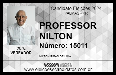 Candidato PROFESSOR NILTON 2024 - PALMAS - Eleições