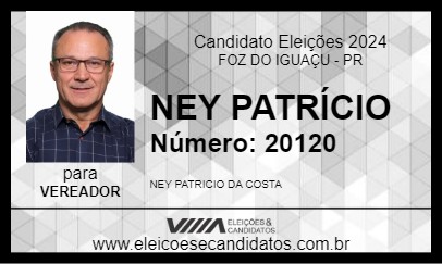 Candidato NEY PATRÍCIO 2024 - FOZ DO IGUAÇU - Eleições