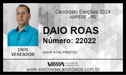 Candidato DAIO ROAS 2024 - AMPÉRE - Eleições