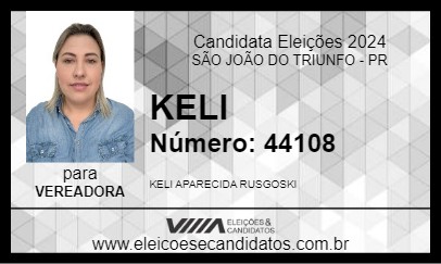 Candidato KELI 2024 - SÃO JOÃO DO TRIUNFO - Eleições