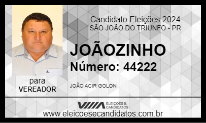 Candidato JOÃOZINHO 2024 - SÃO JOÃO DO TRIUNFO - Eleições