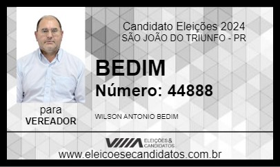 Candidato BEDIM 2024 - SÃO JOÃO DO TRIUNFO - Eleições